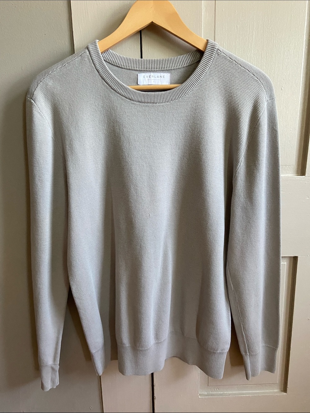 Everlane Men’s Crewneck Sweater in Light Gray